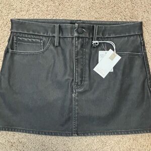 Good American Dark Gray Mini Skirt